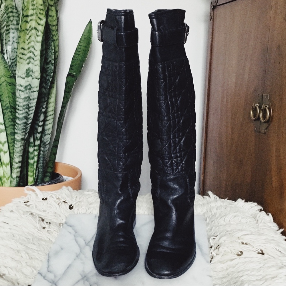 Christian Dior Cannage Riding Boots - Picture 2 of 5